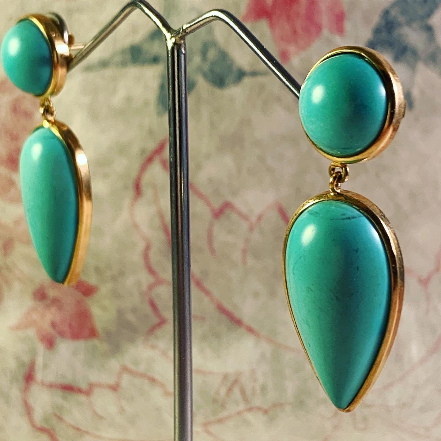 Vintage modern turquoise earrings