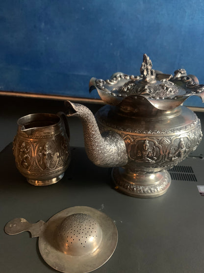 A silver tea set