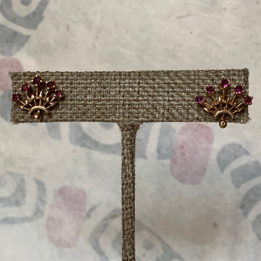 A pair of Ruby earrings