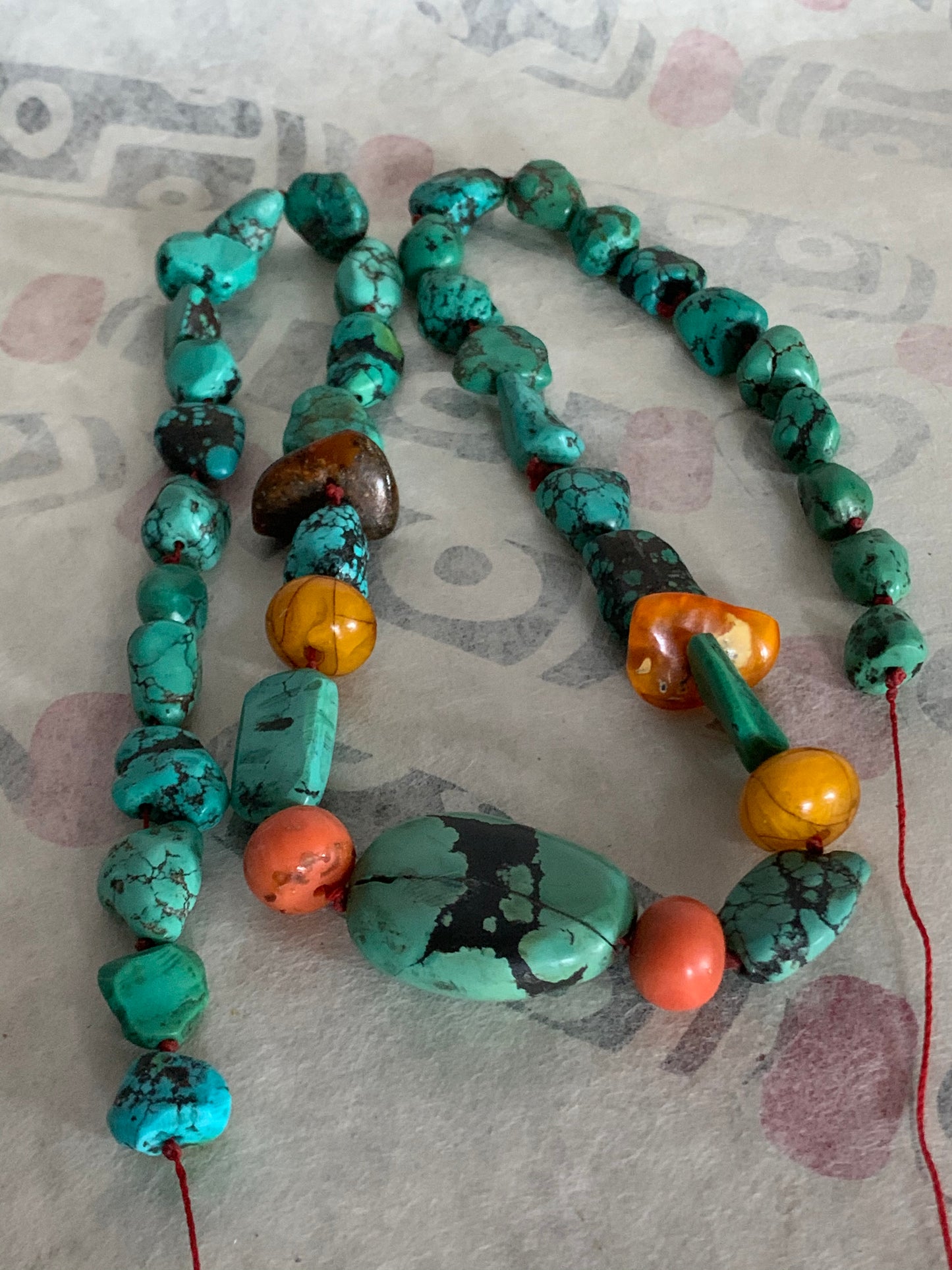 Necklace with vintage Turquoise beads