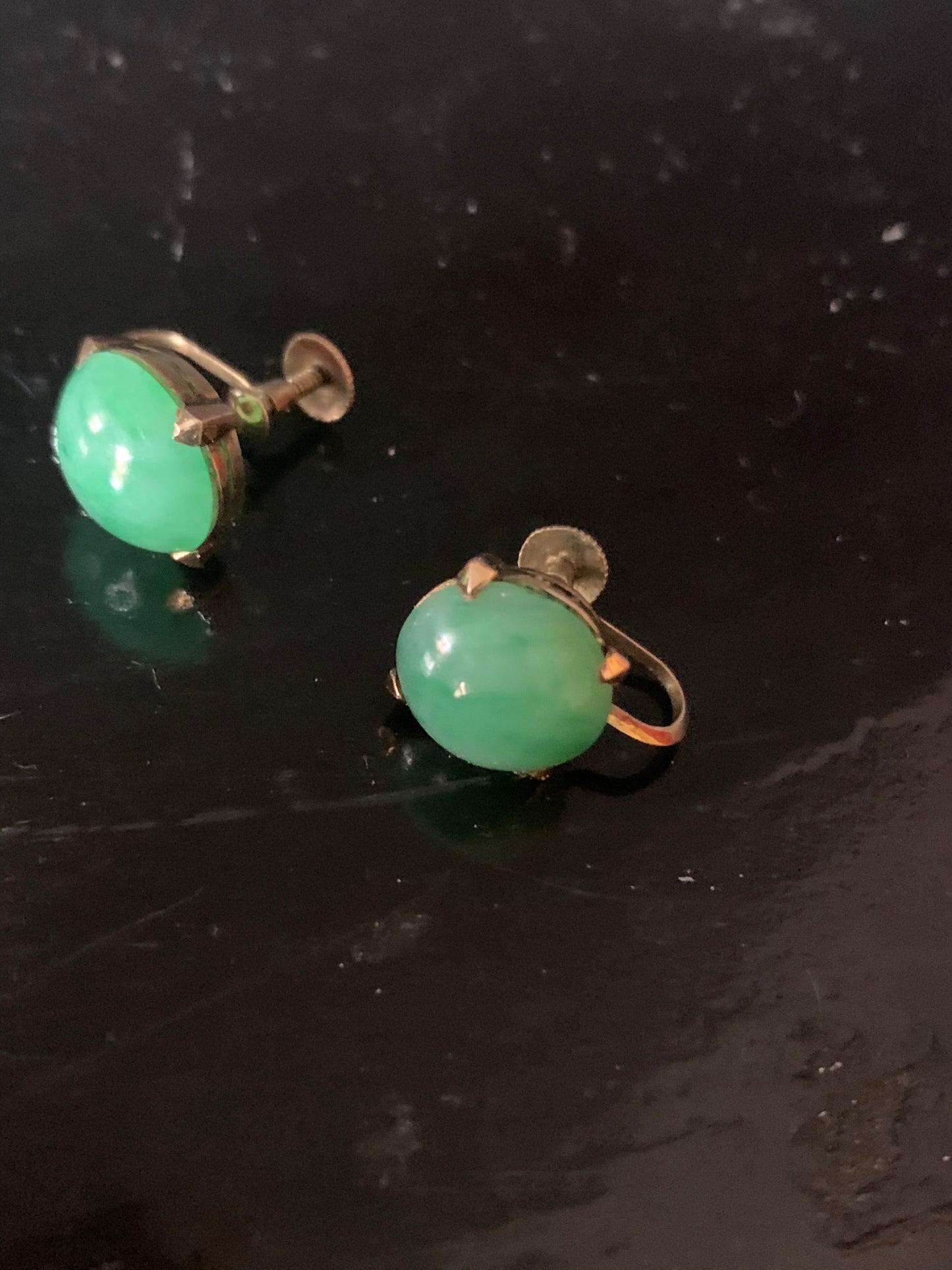 Jade ear rings
