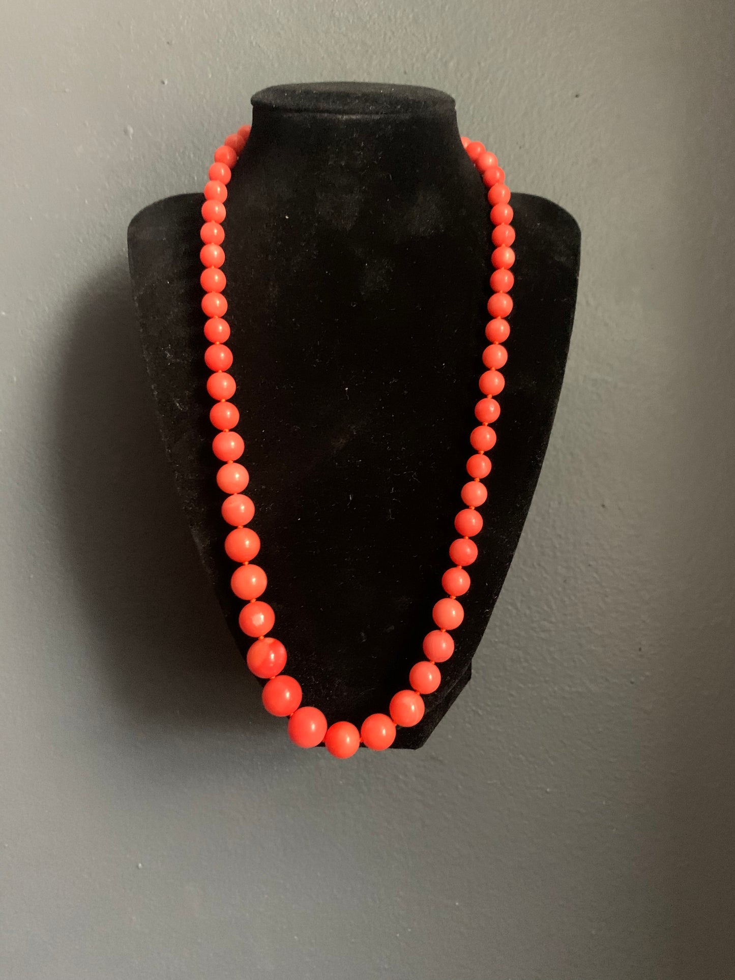 A coral like bead necklace