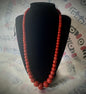 A necklace with antique coral beads