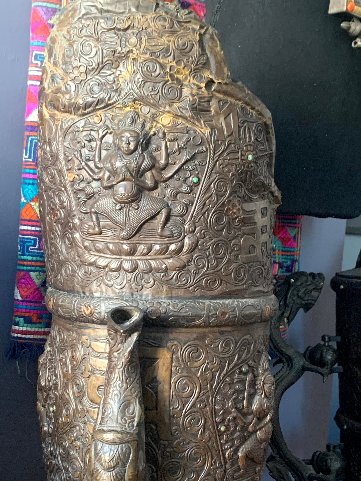 Vintage Tibetan Tea Bronze Jugs