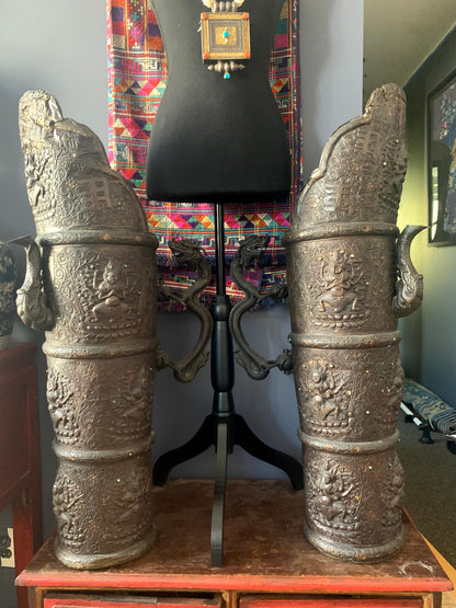Vintage Tibetan Tea Bronze Jugs