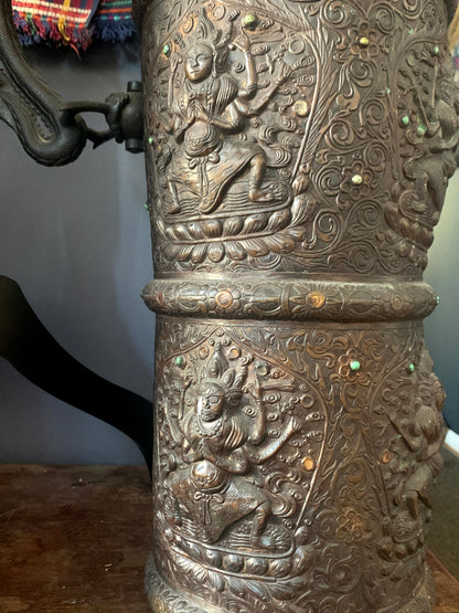 Vintage Tibetan Tea Bronze Jugs