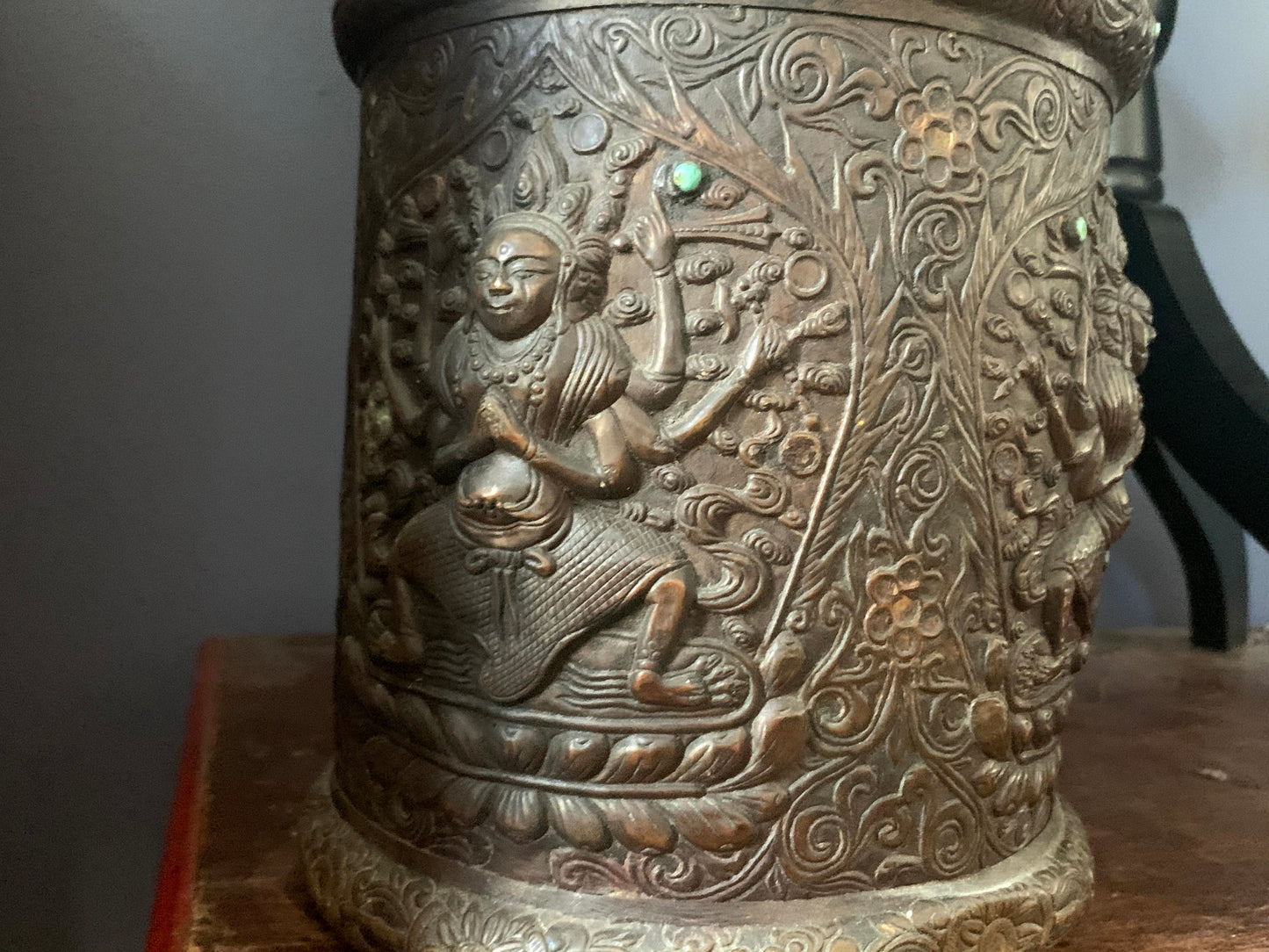 Vintage Tibetan Tea Bronze Jugs