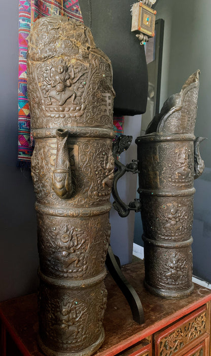 Vintage Tibetan Tea Bronze Jugs