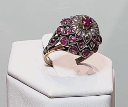 A vintage ruby and gold Thai princess ring