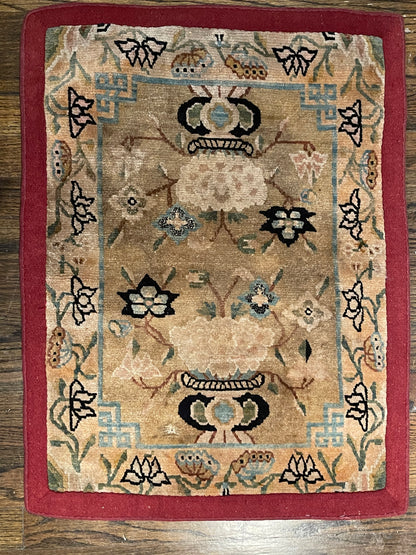 An antique Tibetan meditation rug