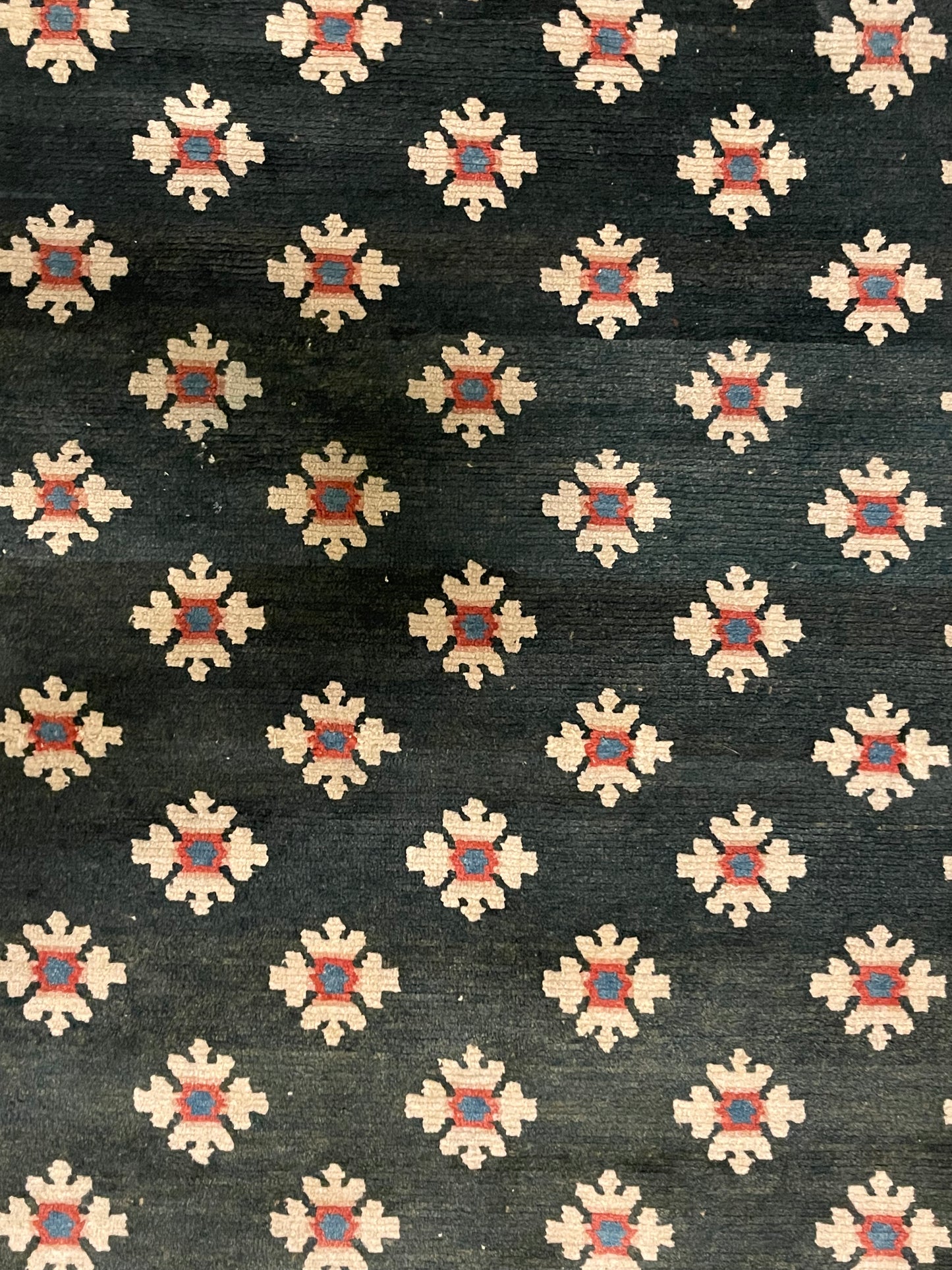 An antique Tibetan handmade wool  rug