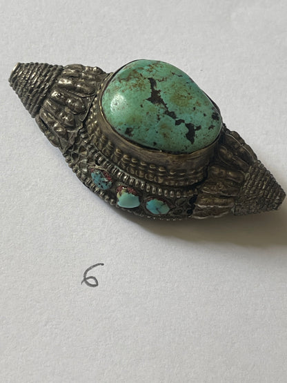 Antique Tibetan Turquoise hair beads