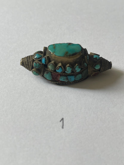 Antique Tibetan Turquoise hair beads