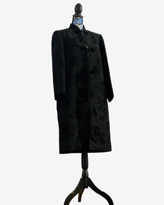 A vintage Chinese silk velvet coat