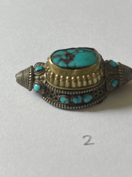 Antique Tibetan Turquoise hair beads