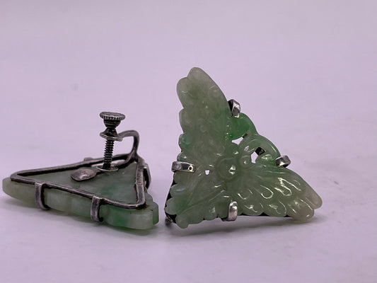 Jade ear clips