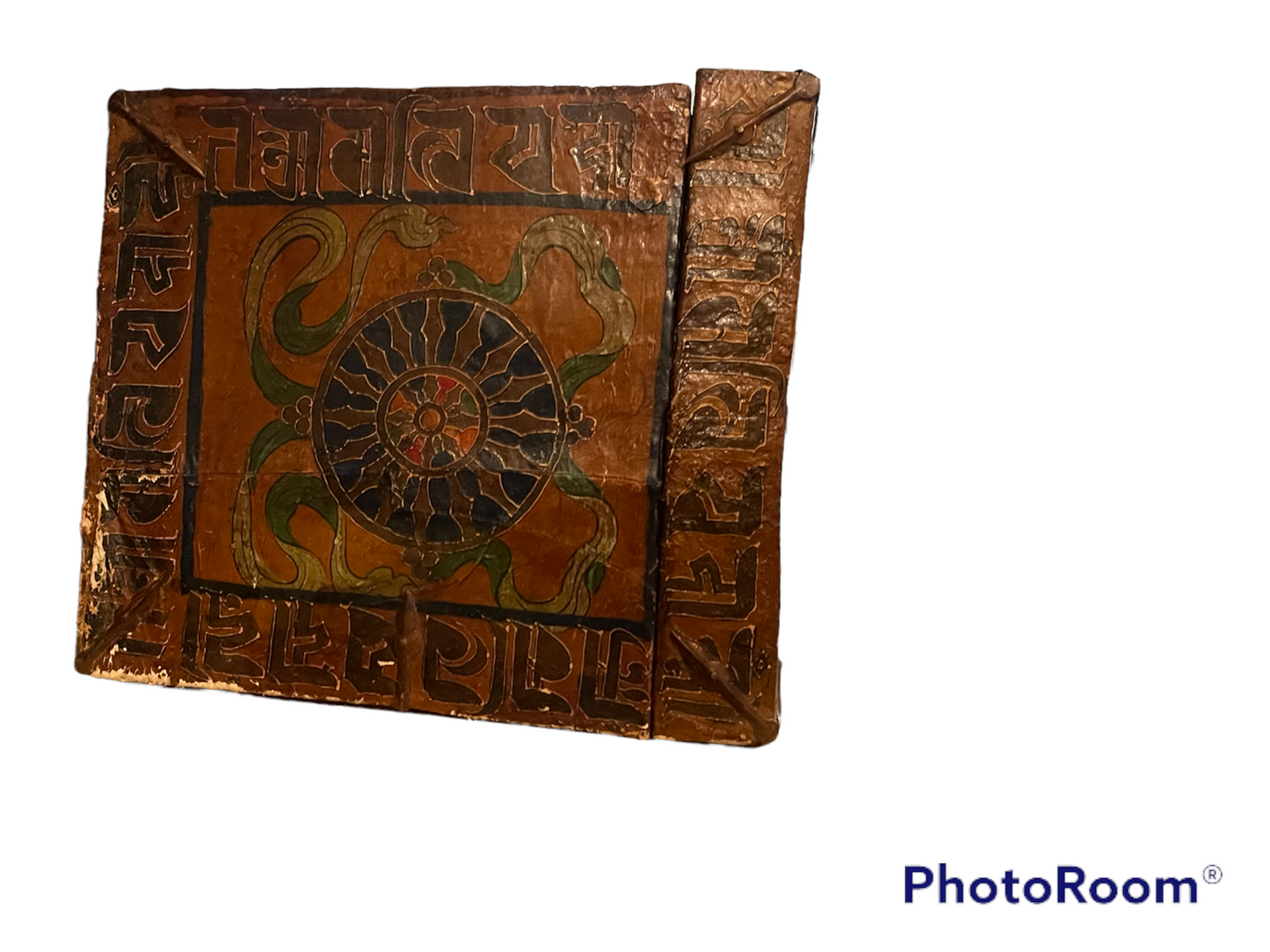 An antique Tibetan wooden chest