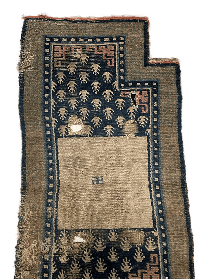 An antique mid 19th C saddle blanket/rug