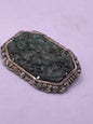 Large vintage  jade brooch