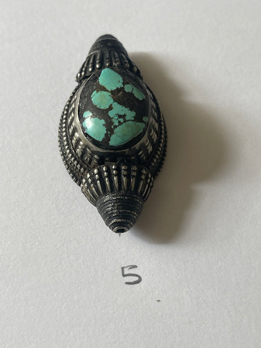 Antique Tibetan Turquoise hair beads