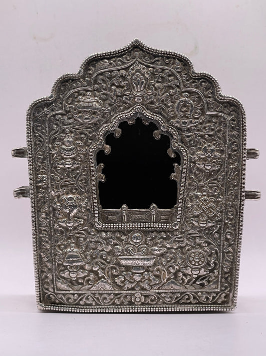 An antique 19th C., silver Tibetan ghau