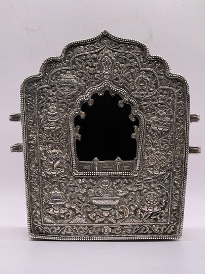 An antique 19th C., silver Tibetan ghau
