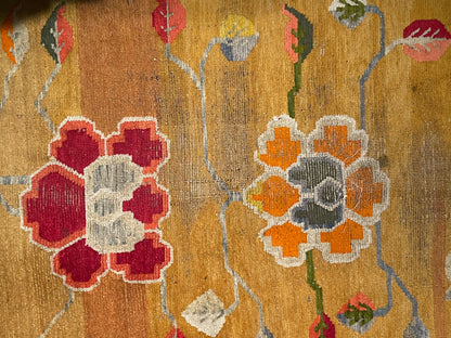 19th C./20th Century rare antique Tibetan floral rug