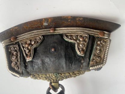 Antique Tibetan belt pendants- mechak or flint purses