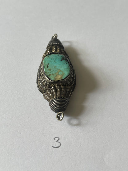 Antique Tibetan Turquoise hair beads