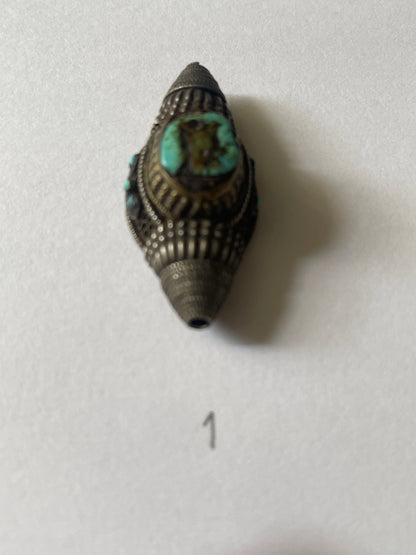 Antique Tibetan Turquoise hair beads