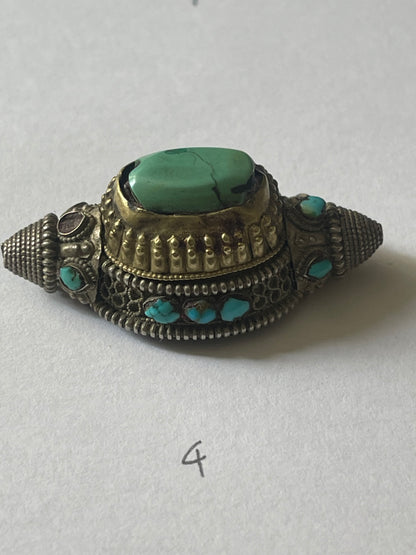 Antique Tibetan Turquoise hair beads