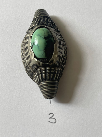 Antique Tibetan Turquoise hair beads