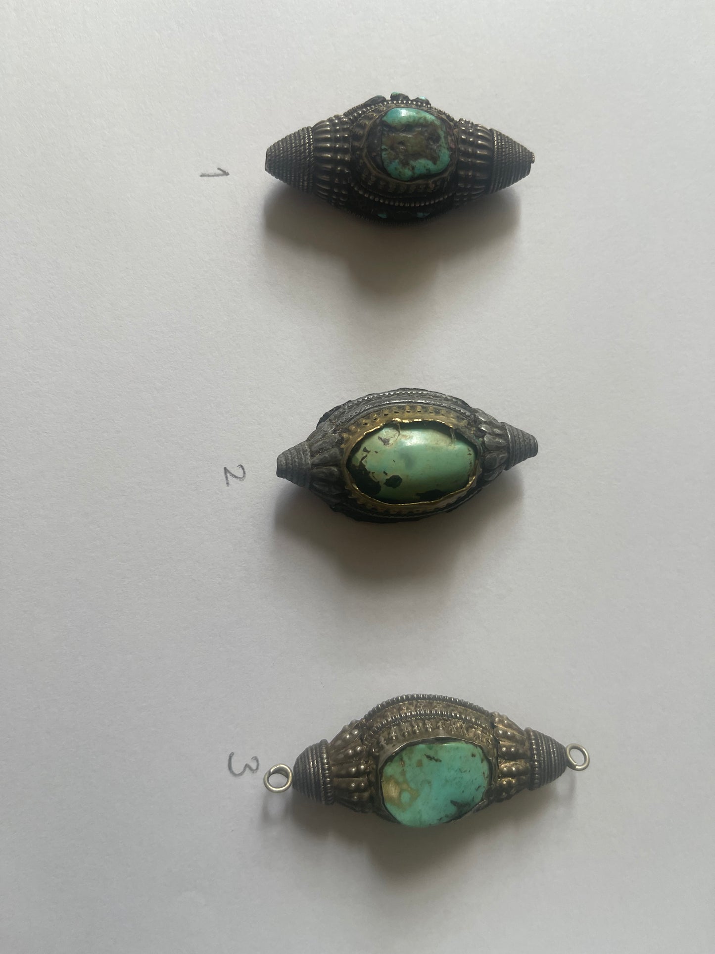 Antique Tibetan Turquoise hair beads