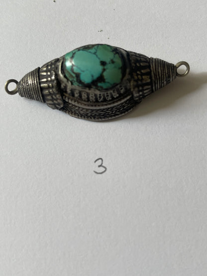Antique Tibetan Turquoise hair beads