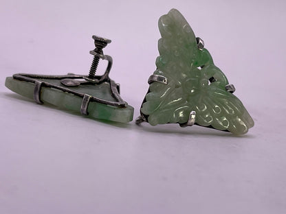Jade ear clips