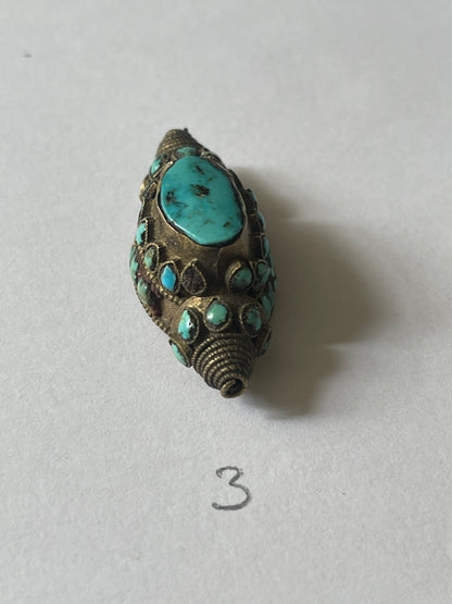 Antique Tibetan Turquoise hair beads