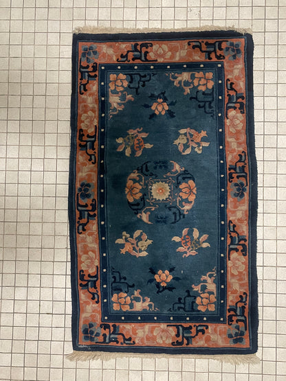 A vintage Chinese art-deco rug