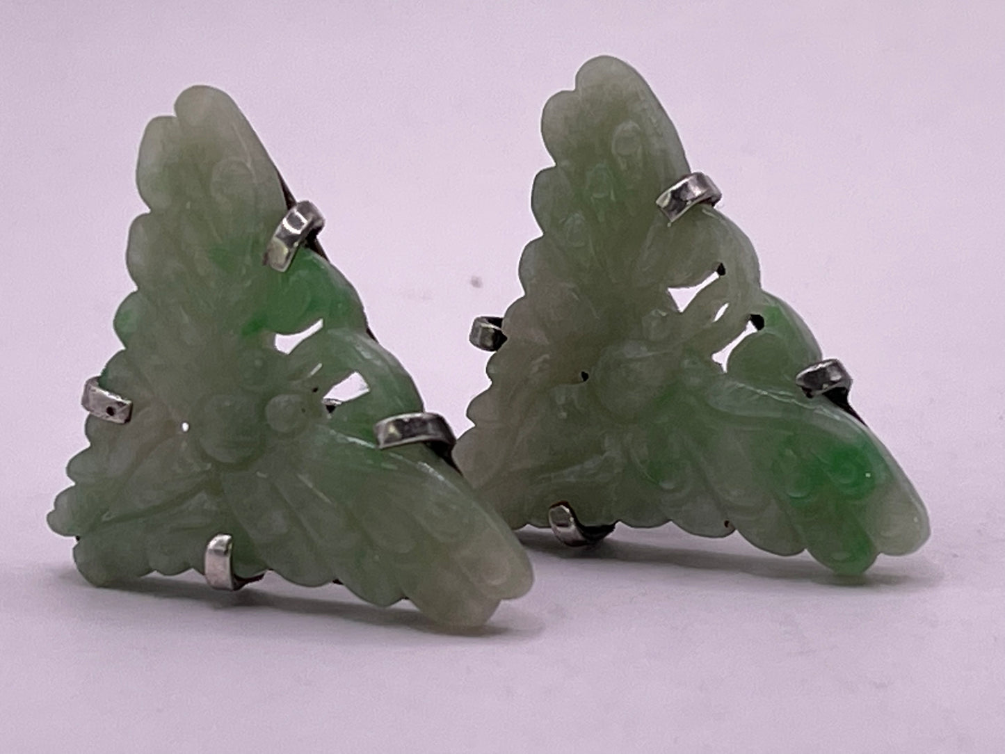 Jade ear clips