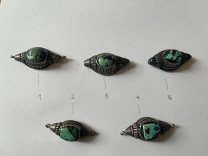 Antique Tibetan Turquoise hair beads