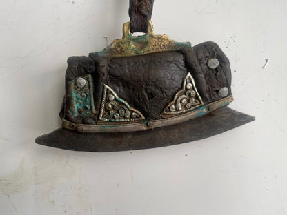 Antique Tibetan belt pendants- mechak or flint purses