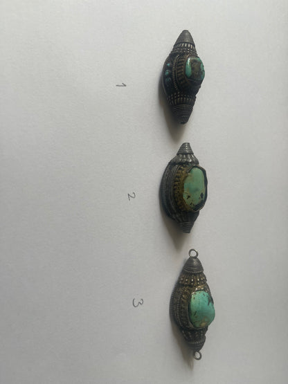 Antique Tibetan Turquoise hair beads