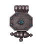 An antique 19th C., few Tibetan silver ghau with silver filigree and turquoise.