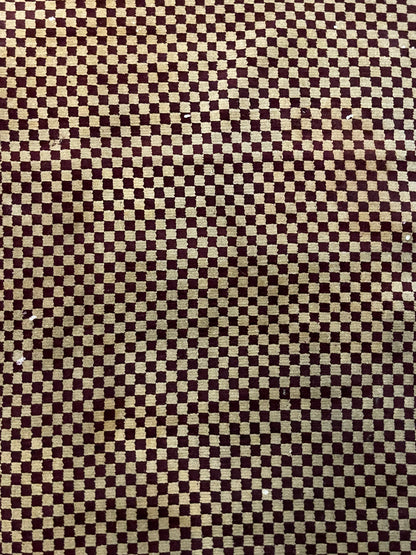 An antique Tibetan checkerboard handmade wool  rug
