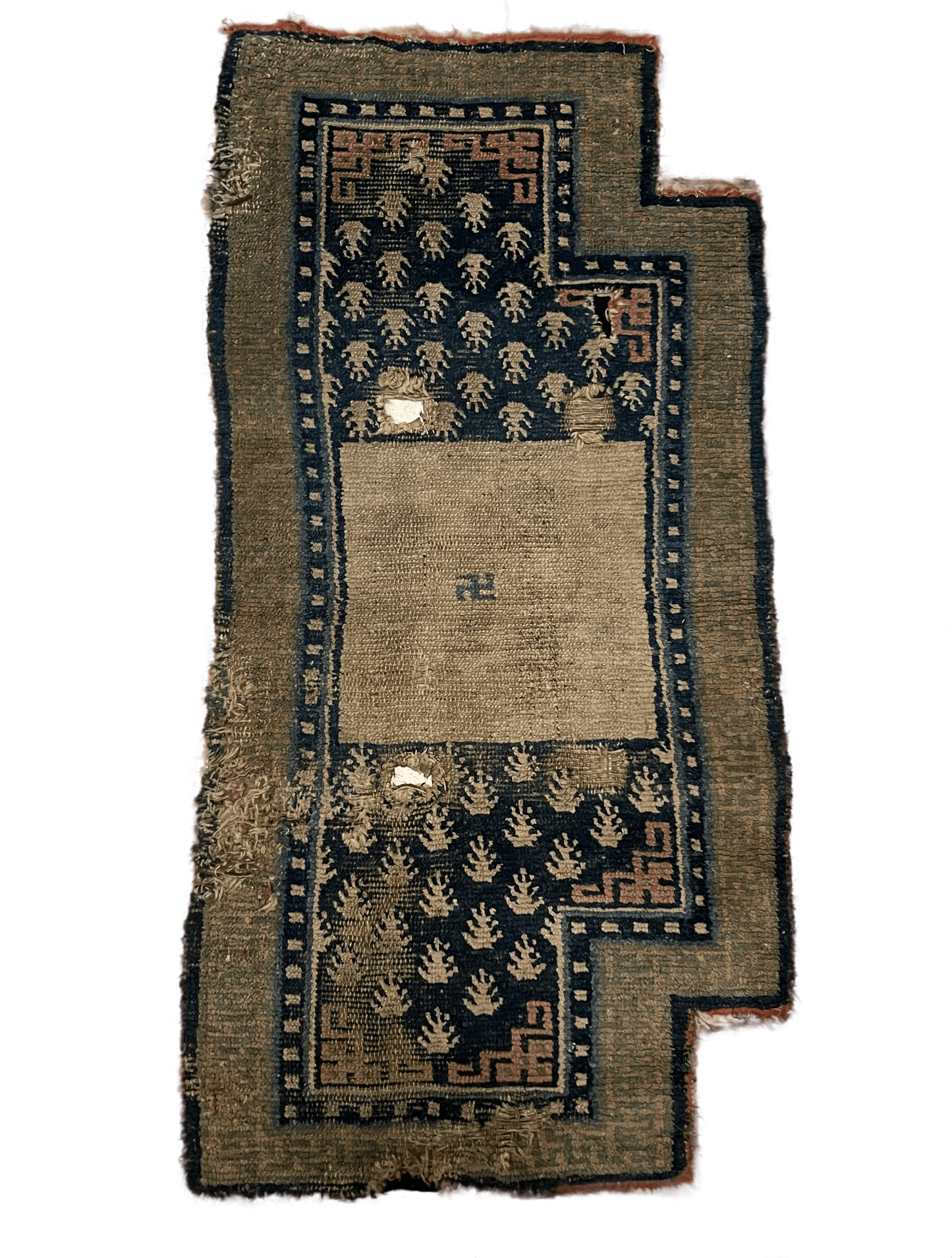 An antique mid 19th C saddle blanket/rug