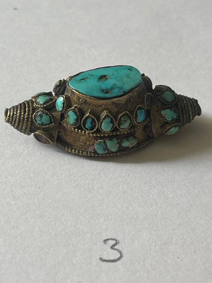 Antique Tibetan Turquoise hair beads
