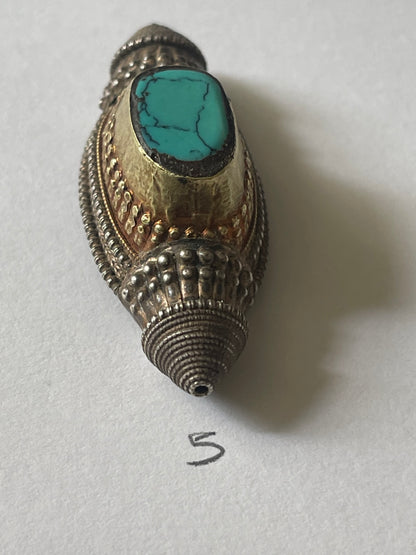 Antique Tibetan Turquoise hair beads