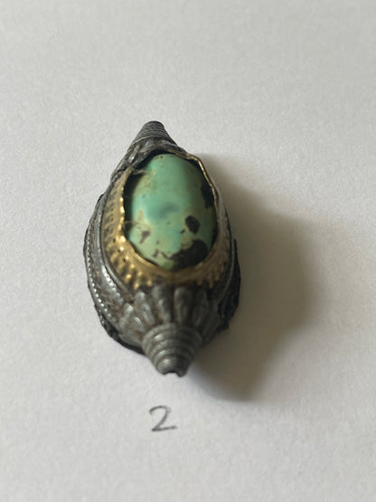 Antique Tibetan Turquoise hair beads