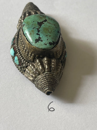 Antique Tibetan Turquoise hair beads