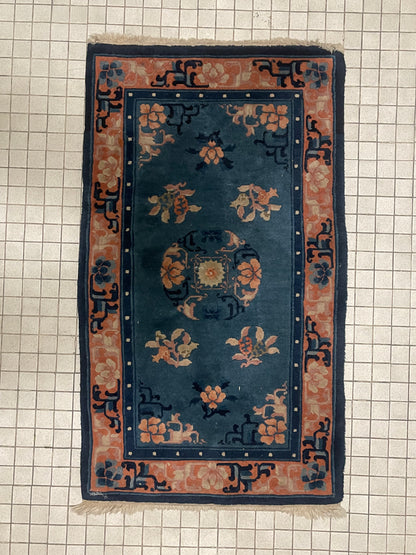 A vintage Chinese art-deco rug