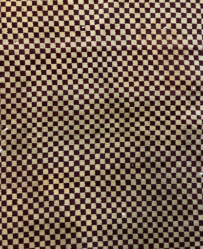 An antique Tibetan checkerboard handmade wool  rug